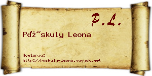 Páskuly Leona névjegykártya